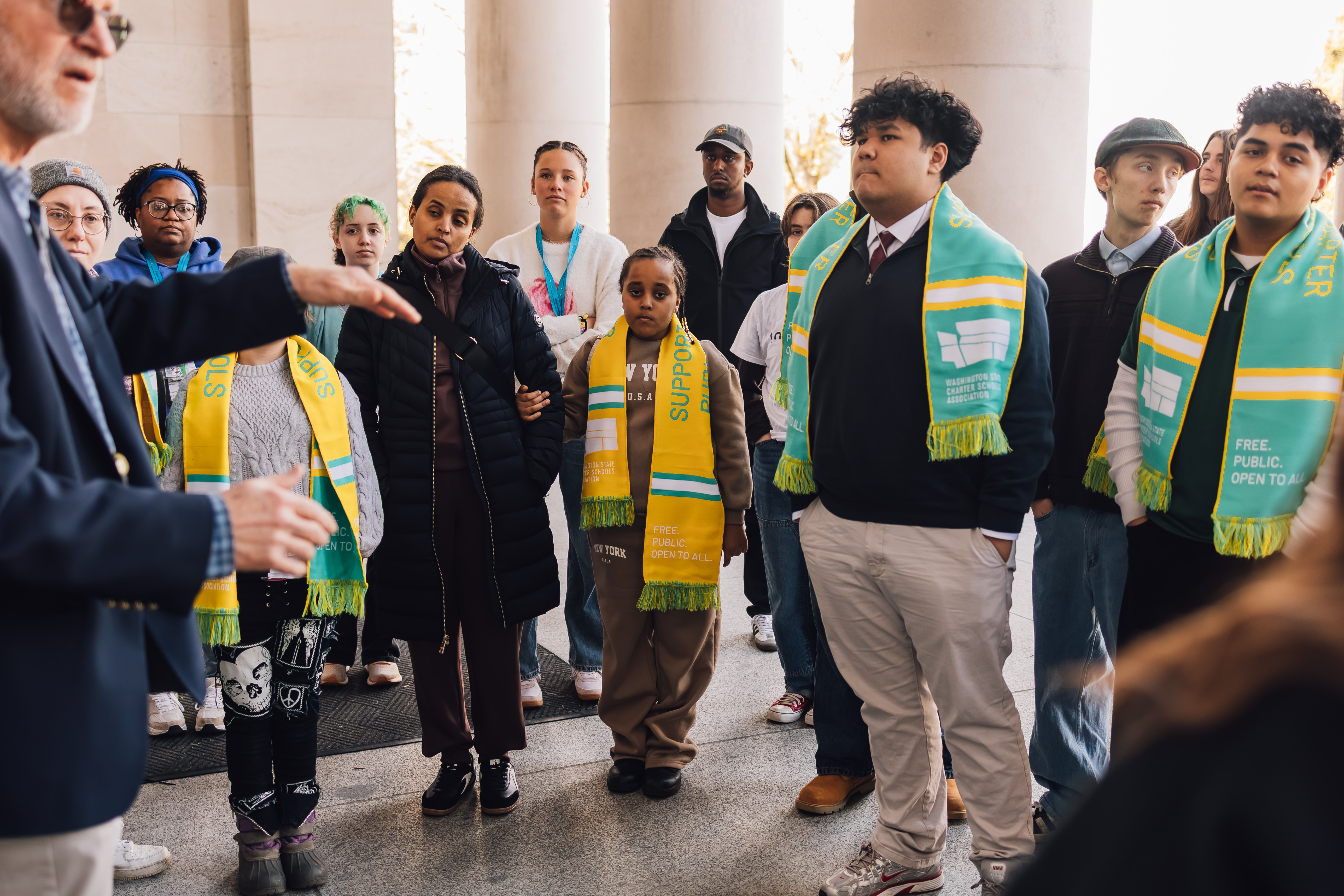 Students on a tour of the Capitol